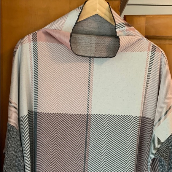 Pink Gray Plaid Tunic 3X - Picture 1 of 8